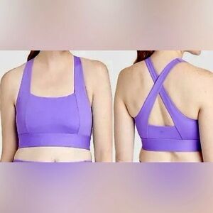 All in Motion Women's Unlined Wireless Pull On Cross Back Sports Bra